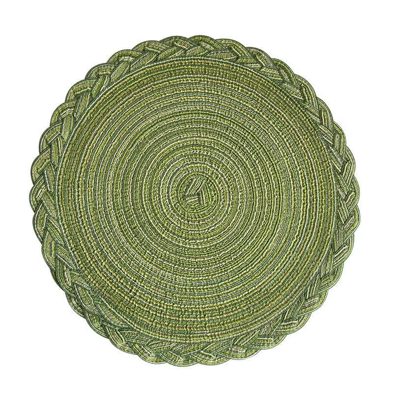Sous-verres ronds tressés bohèmes de 38 cm, tapis isolants lavables pour la salle à manger, la cuisi