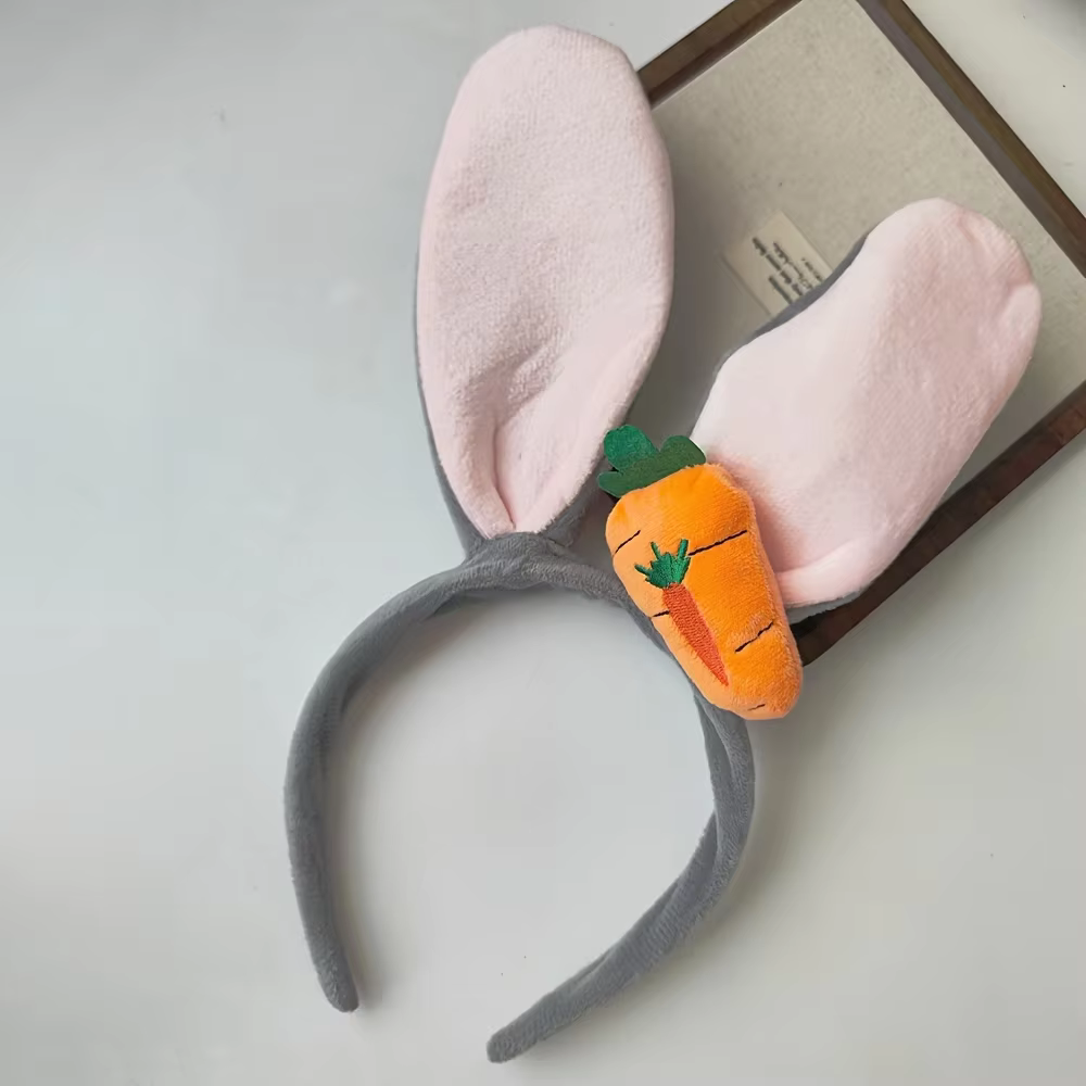 1 bandeau d'oreille de lapin de pâques pour dames, pince à cheveux haut de la tête, joli bandeau de 