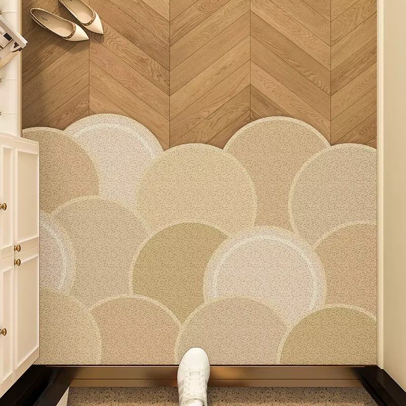 Tapis de porte d'entrée antidérapant, coupe libre, décoratif, parfait pour le linge, la cuisine, la 