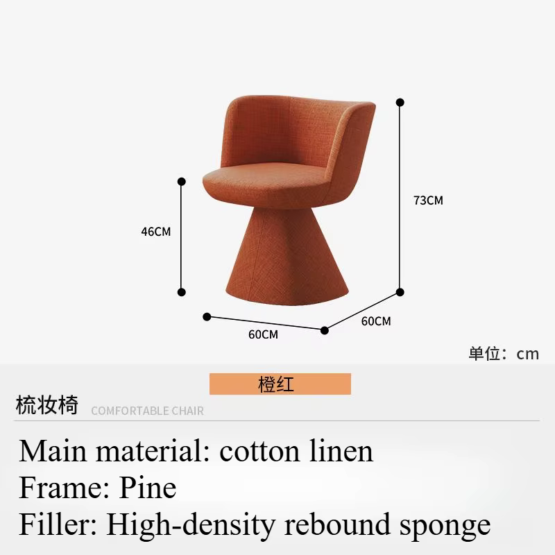 Chaise de salle à manger italienne Simple, rotative, Style crème, pour la maison, la chambre à couch