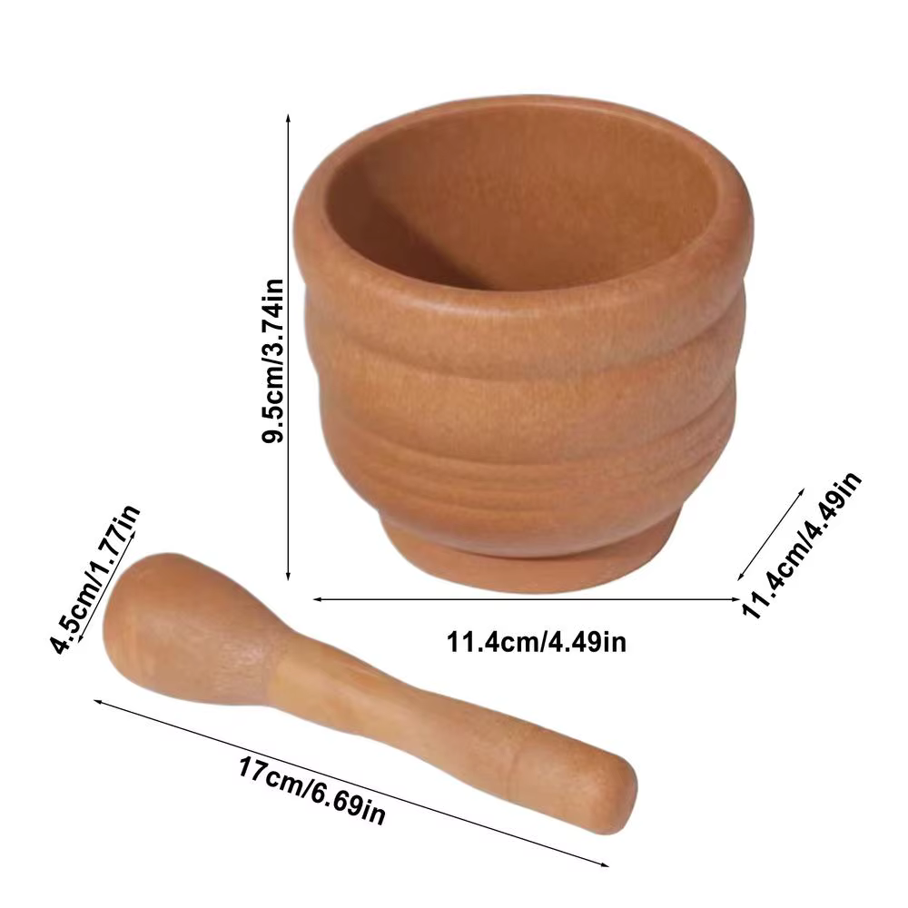 Ensemble mortier et pilon pour ail, herbes et épices – Bol de mélange et de broyage – Outils de cuis