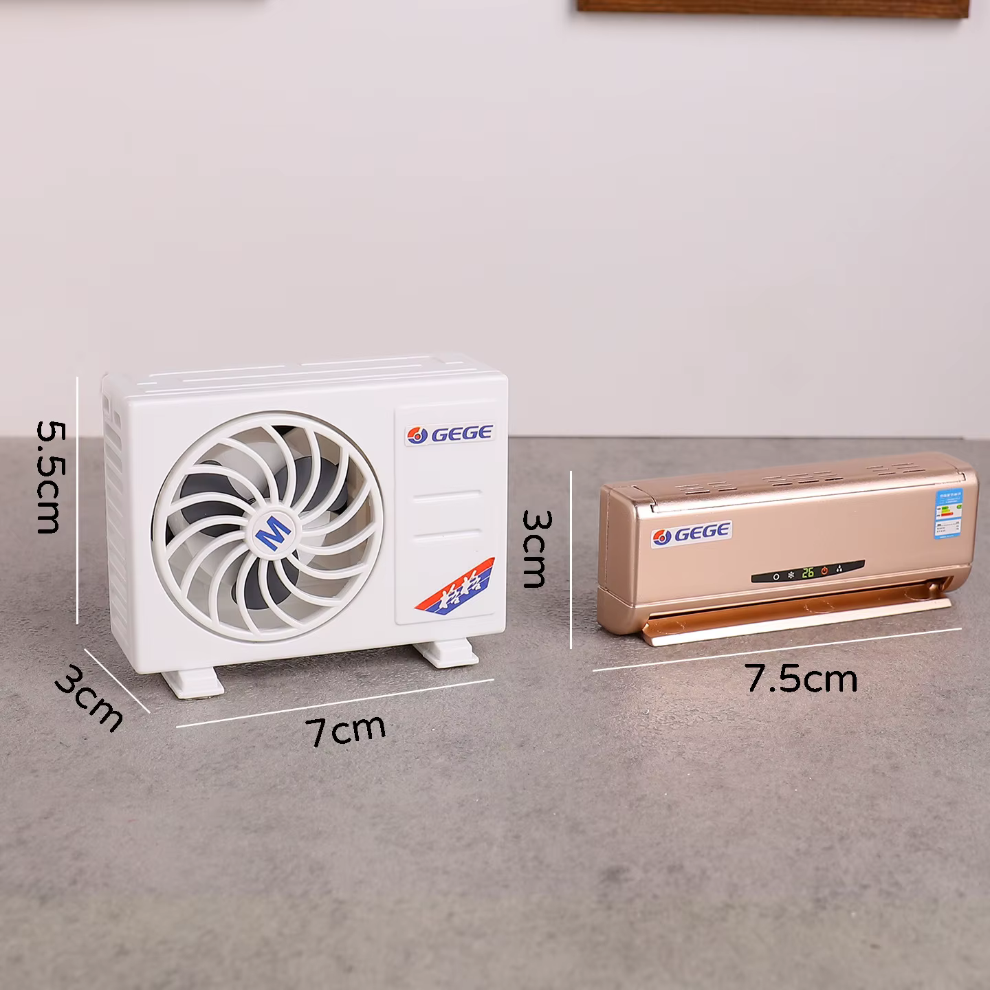 Modèle de climatiseur solaire miniature Mihao Gege, unité extérieure micro-miniature pour la décorat