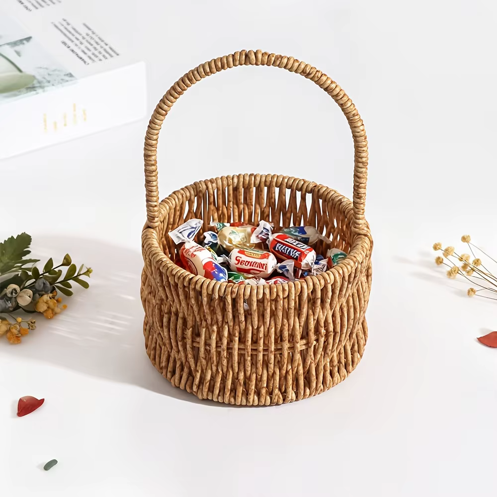 Paniers en rotin tressé miniatures : Idéaux pour le rangement sur les étagères du salon et l'emballa