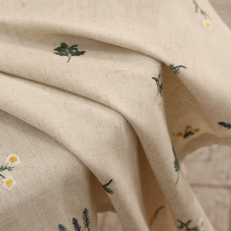 Nappe en lin avec oreille de blé brodée, pour cuisine, salon, Table à manger, décor de Table de rass