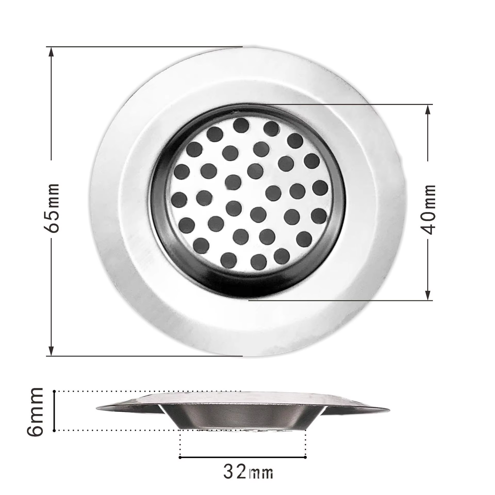 Filtre de vidange pour évier de cuisine en acier inoxydable, couvercle de vidange de sol pour salle 