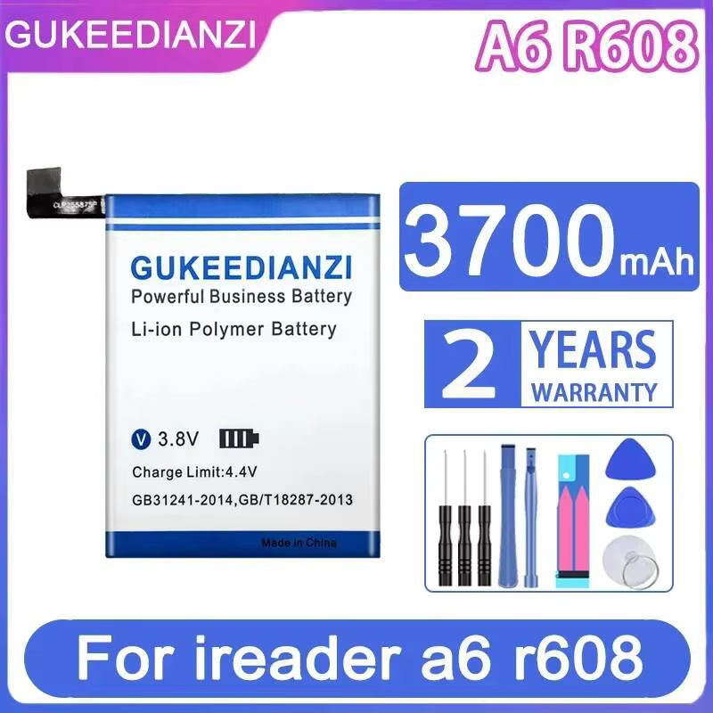 Batterie pour lecteur de livres électroniques, 3700mAh, alimentation fiable et respectueuse de l'env