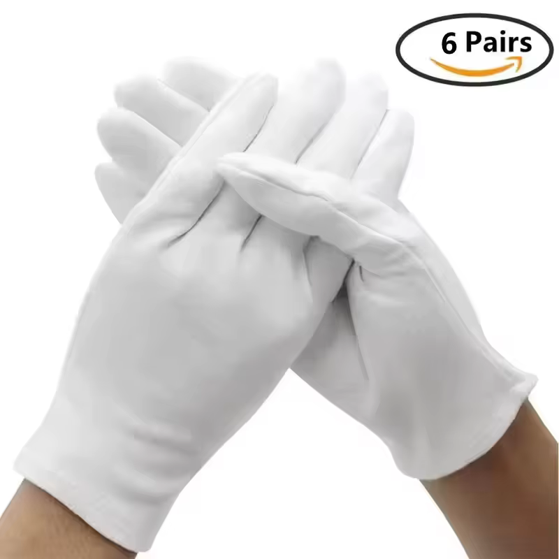 24/12 Paires de Gants en Coton Blanc pour Mains Sèches, Gants de Nuit Hydratants Doux pour Femmes, G
