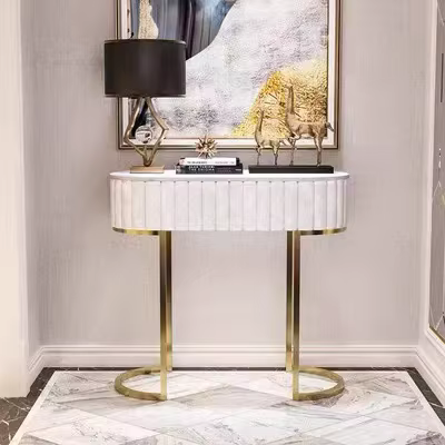 Table de Console de luxe européenne, Design moderne, tendance, Premium, avec porche de rangement, me
