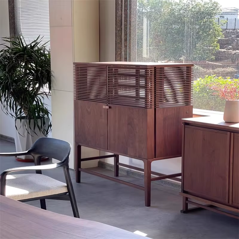 Nouveau Décoration d'entrée d'art de thé en bois massif de style chinois, armoires de rangement, sal