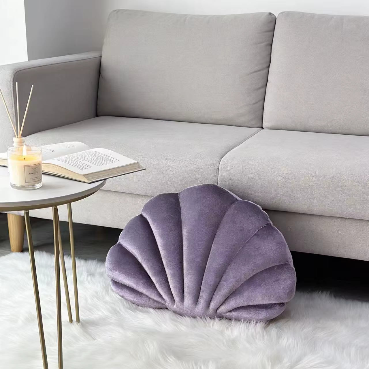 Coussin décoratif en velours pelucheux, doux et moelleux, pour canapé, chaise, lit, salon, chambre, 