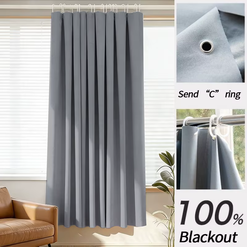 Rideau occultant pour fenêtre, pare-soleil, rideaux courts anti-UV, draperies de fenêtre, tissu d'om
