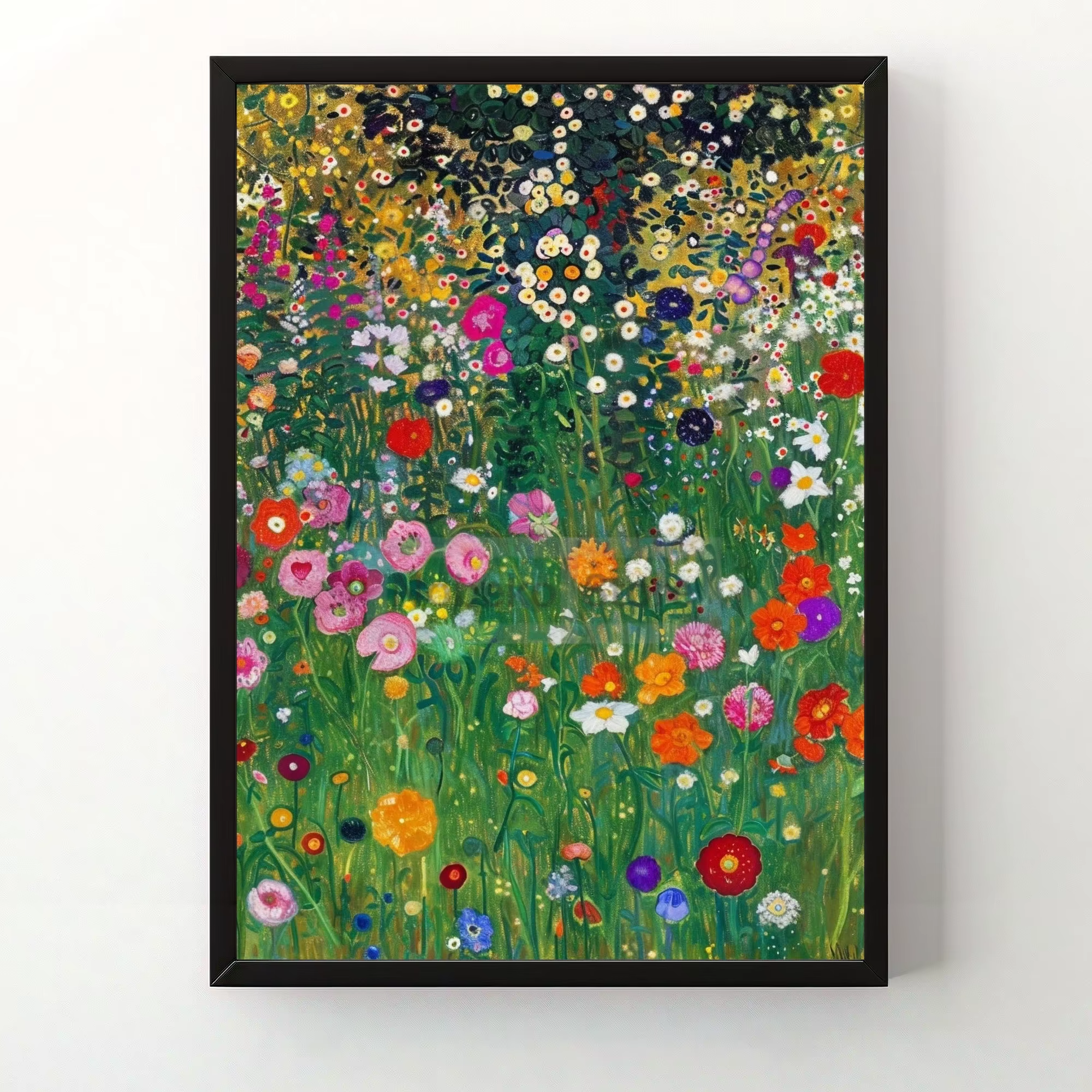 Affiches de jardin de ferme Gustav Klimt, imprimés de fleurs Klimt, peinture sur toile, images d'art