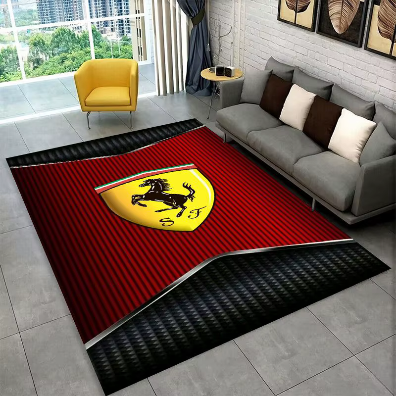 Tapis antidérapant rétro F-Ferrarii Racing Car Moto pour salon, chambre à coucher, salle de jeux, ta