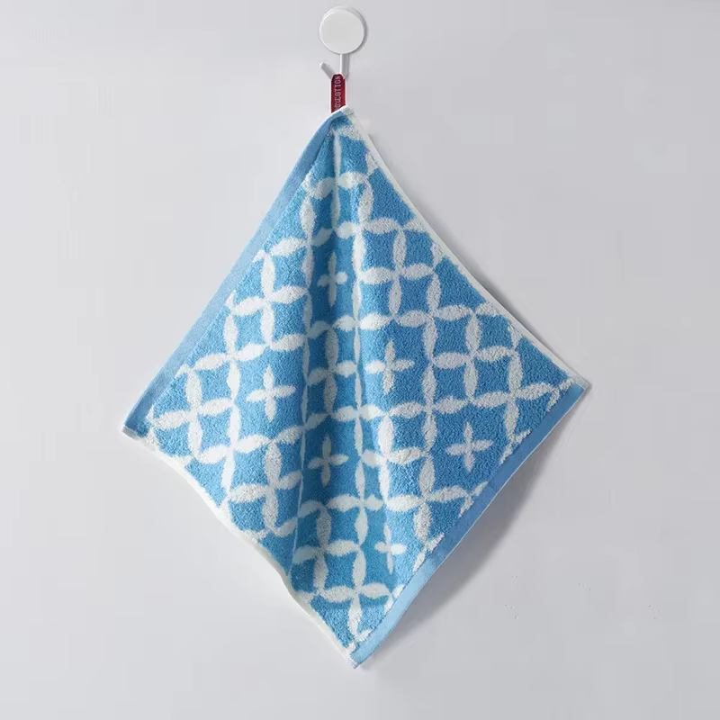 Serviette carrée Jacquard 34 * 34CM, absorbante, douce, petite serviette carrée, serviette générale 