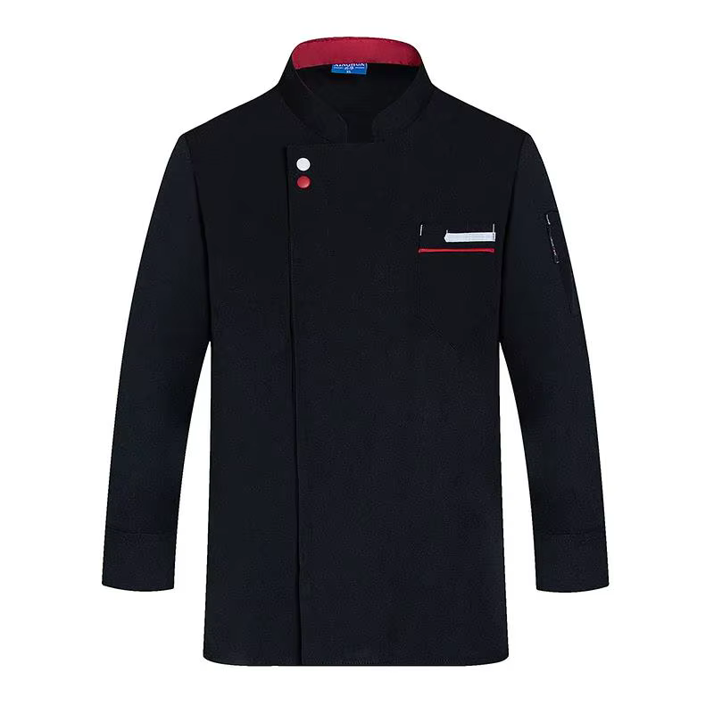 Veste de chef unisexe à manches longues, chemise, tablier, chapeau, Chamonix, manteau de cuisinier, 
