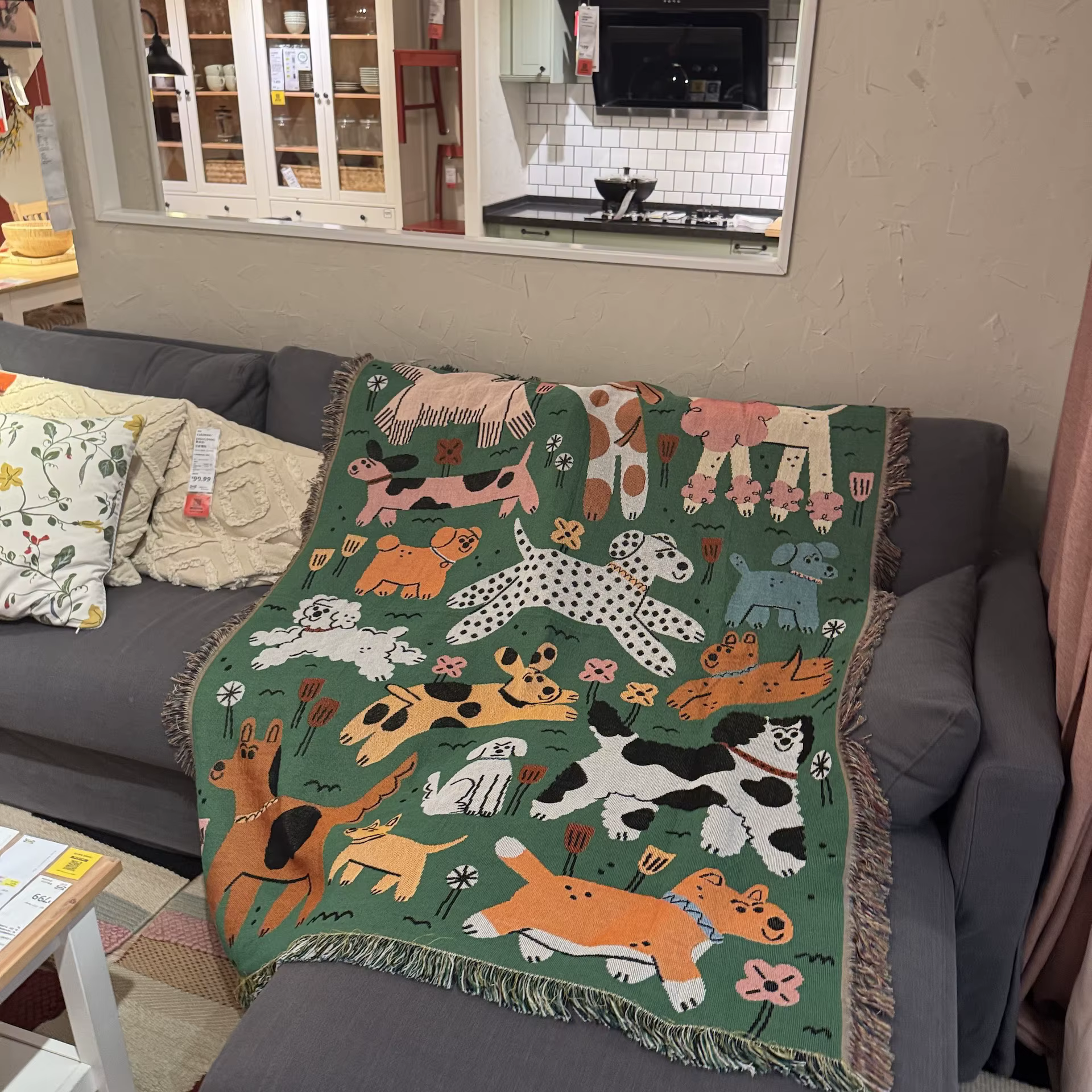 Couverture de canapé avec animaux, chats mignons, chien, décoration de la maison, couverture de Camp