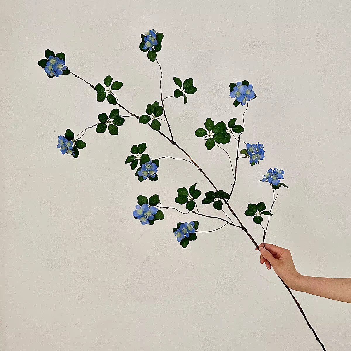 Fleurs d'abricot artificielles, plantes vertes, vignes, salon, table, accessoires de photographie, 1