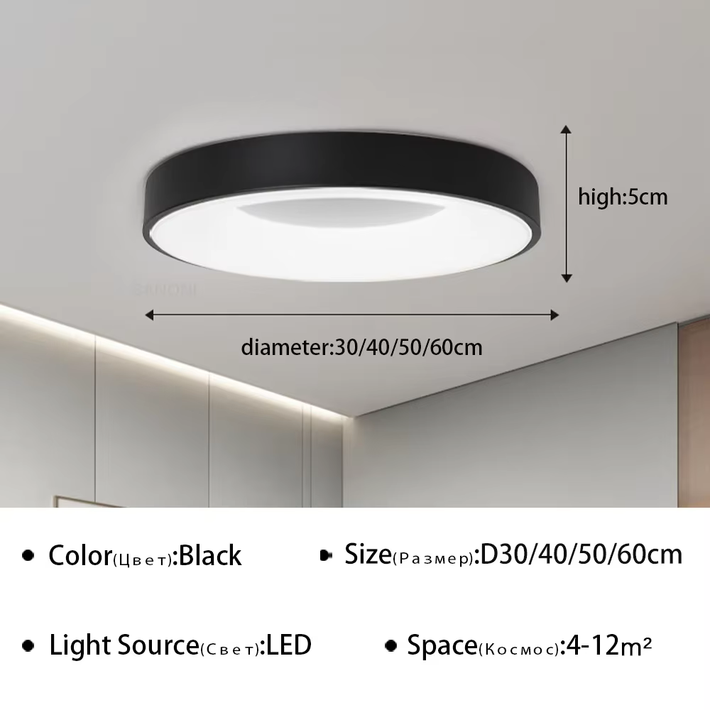 Plafond moderne à LEDs lampe pour salon salle à manger couloir chambre balcon Macaron coloré lustre 