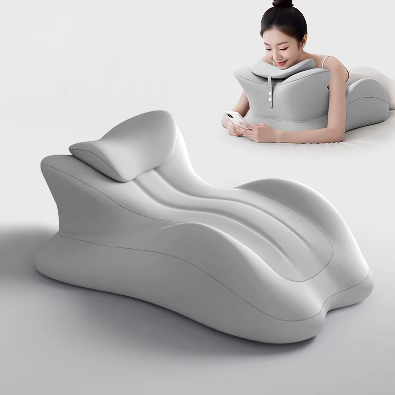 Coussin ergonomique multi-positions en mousse à mémoire de forme pour lecture sur le ventre, oreille