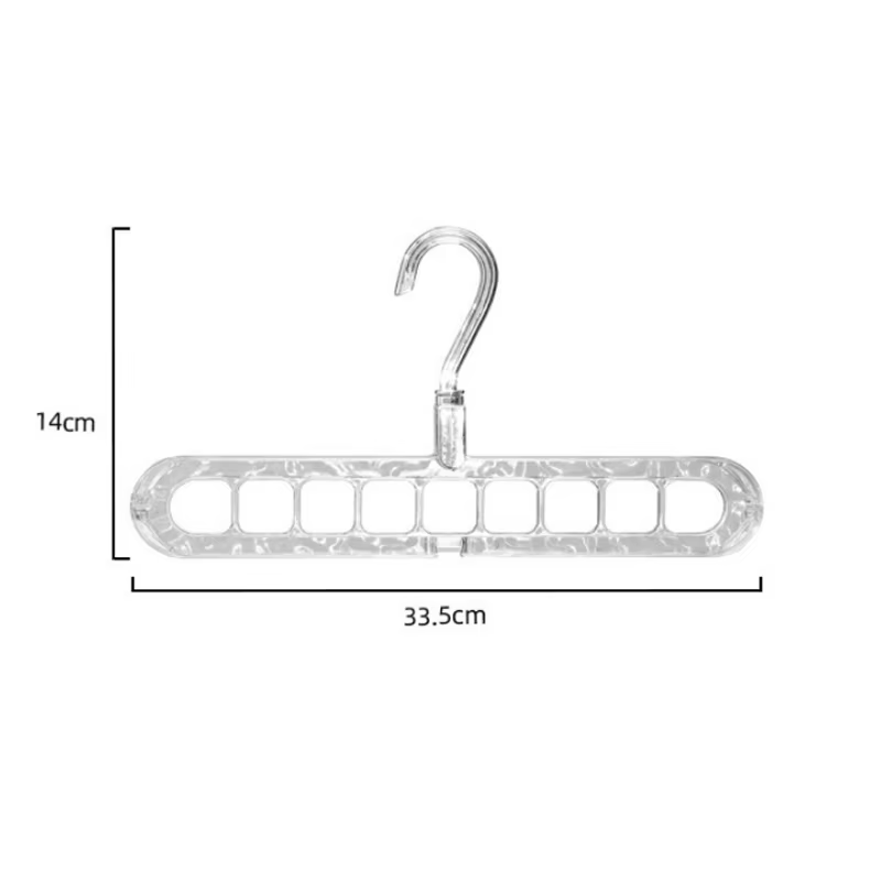 Porte-vêtements rotatif à 9 trous, séchoir horizontal et vertical, organisateur de linge peu encombr