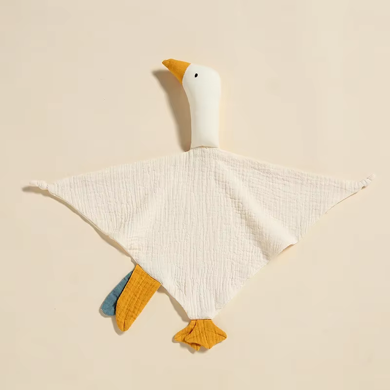 Couverture de couette en coton pour bébé, cygne mignon, poupées de couchage de dessin animé pour nou