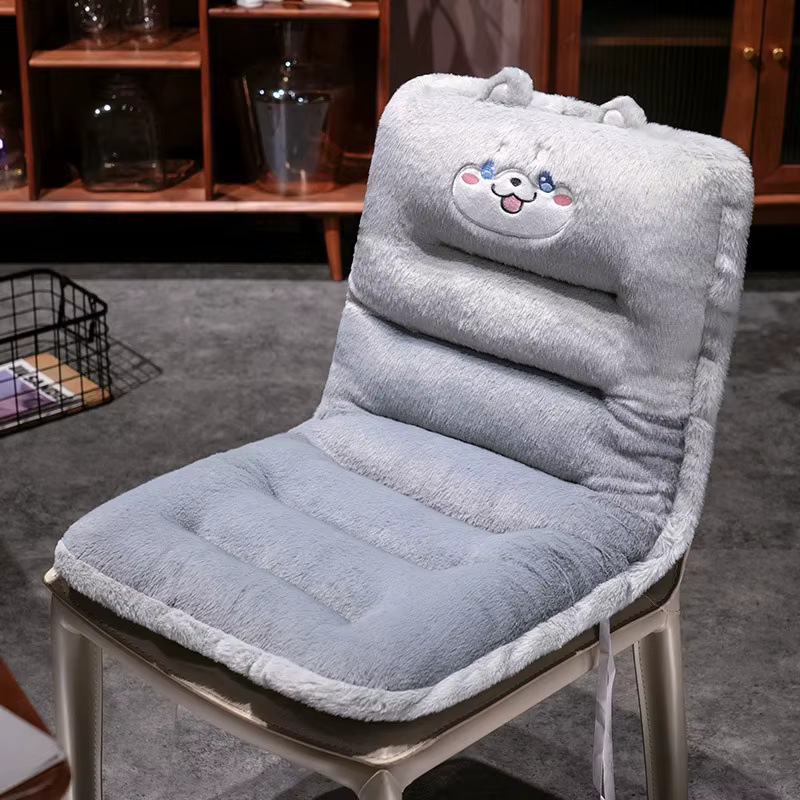 Coussin intégré en peluche avec sangles, chat mignon de dessin animé, chaise avec optique, design an