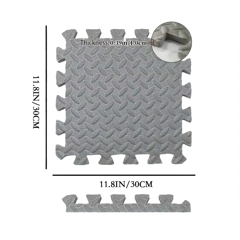 Tapis de fitness créatif à motifs écossais, 9/12/16/18 pièces, 30x30x1CM, dalles d'exercice emboîtab