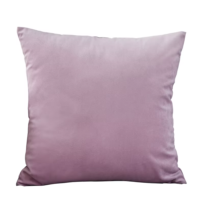 Housses de coussin en velours violet clair, taies d'oreiller douces 45x45, décoration nordique pour 