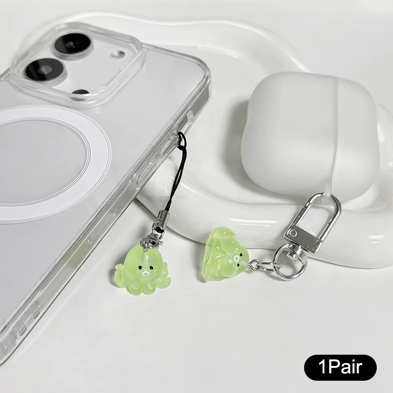 Lanière de téléphone de poulpe Shoous Cartoon, joli animal, téléphone portable, JOKeyring, pendentif