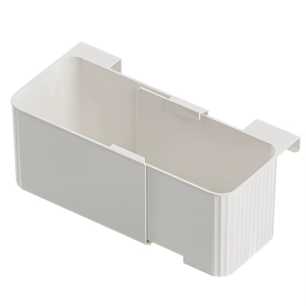 Panier de rangement transparent/blanc pour porte d'armoire, rétractable, suspendu/autonome, organisa