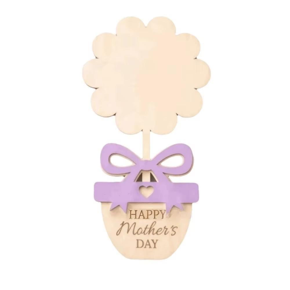 Plaque décorative peinte à la main pour la fête des mères, décoration florale de table, cadeau 2D pl