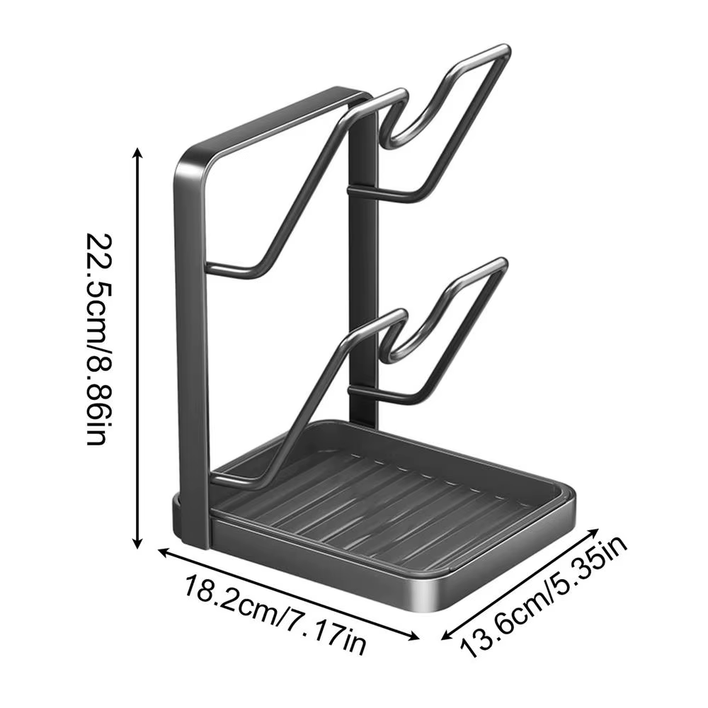 ​ Support de rangement pour couvercles de casseroles sans perçage, organisateur de couvercles de cui