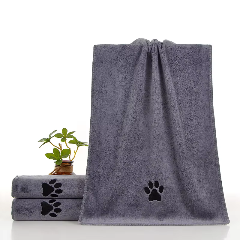 Serviette de bain pour animaux de compagnie, douce, épaisse et à séchage rapide, pour petit et grand