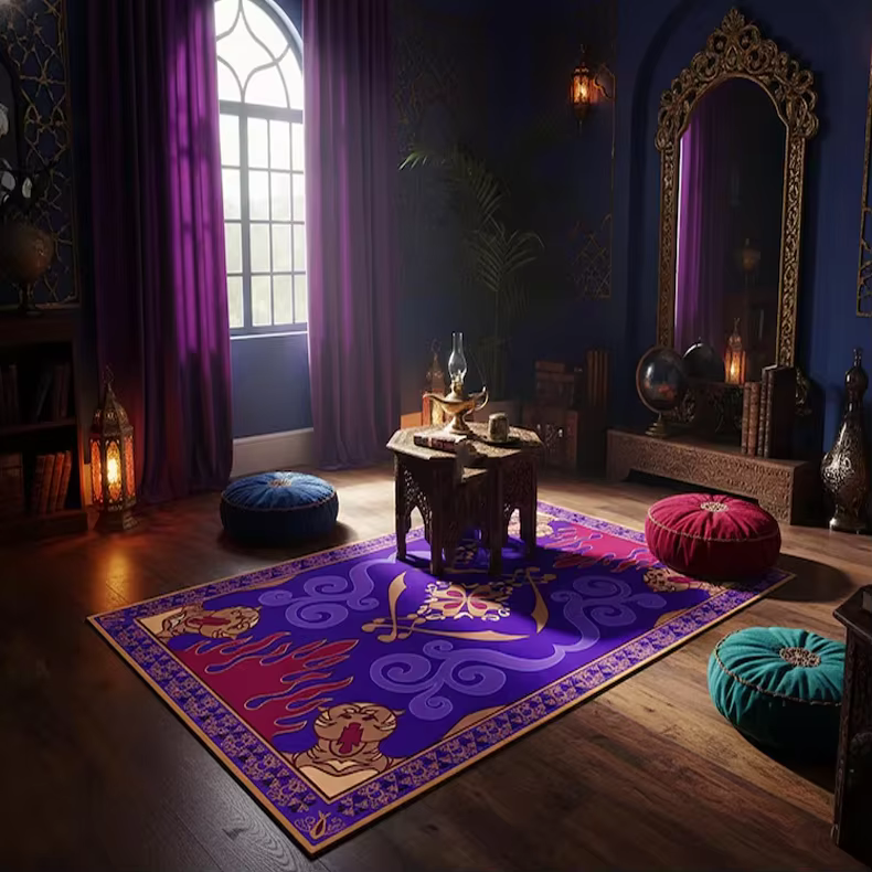 Tapis Aladdin antidérapant, tapis de salon moderne, tapis abstrait, tapis volant, tapis de luxe, déc