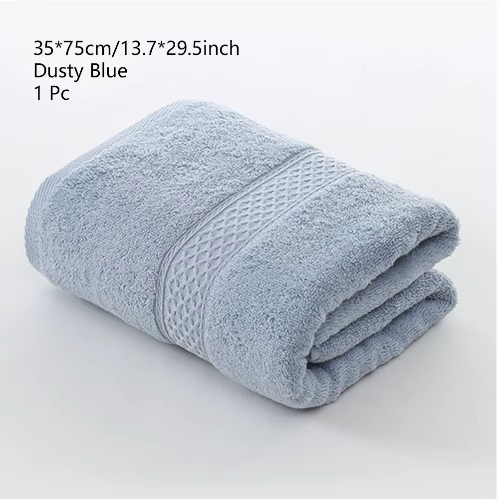 Serviette de bain, débarbouillette, serviette en coton, couleur unie, douce, absorbante, multi-usage