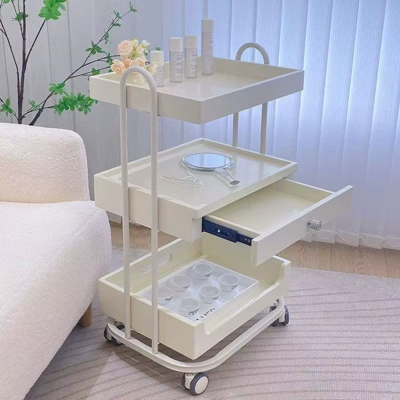 Meubles mobiles multifonctionnels de Salon de chariot de Spa de beauté avec étagère de chariot prati