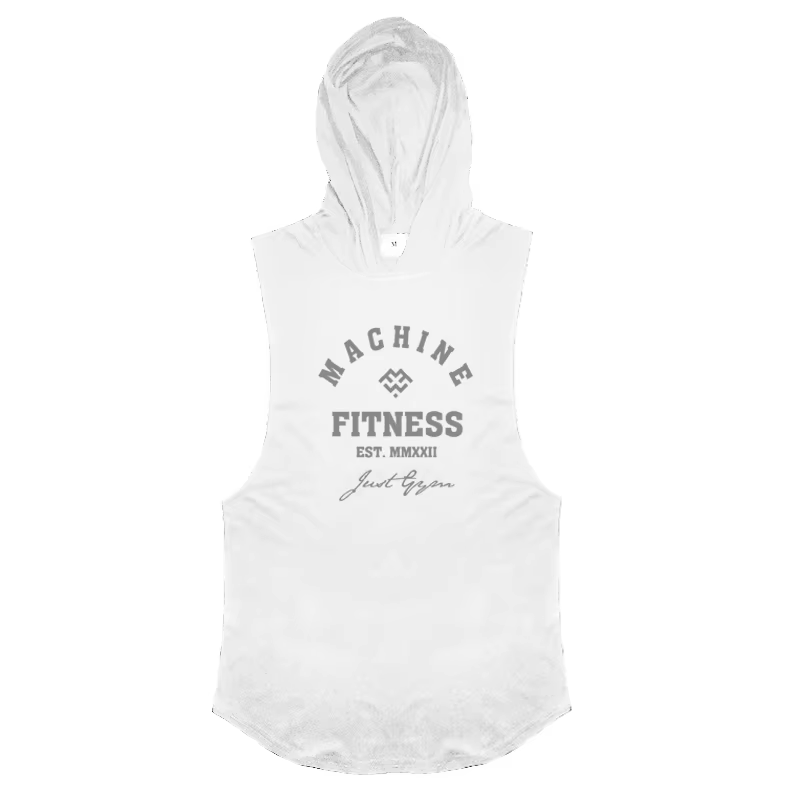 Vêtements de Sport à capuche pour hommes, débardeur d'été en coton respirant, débardeurs de Fitness,