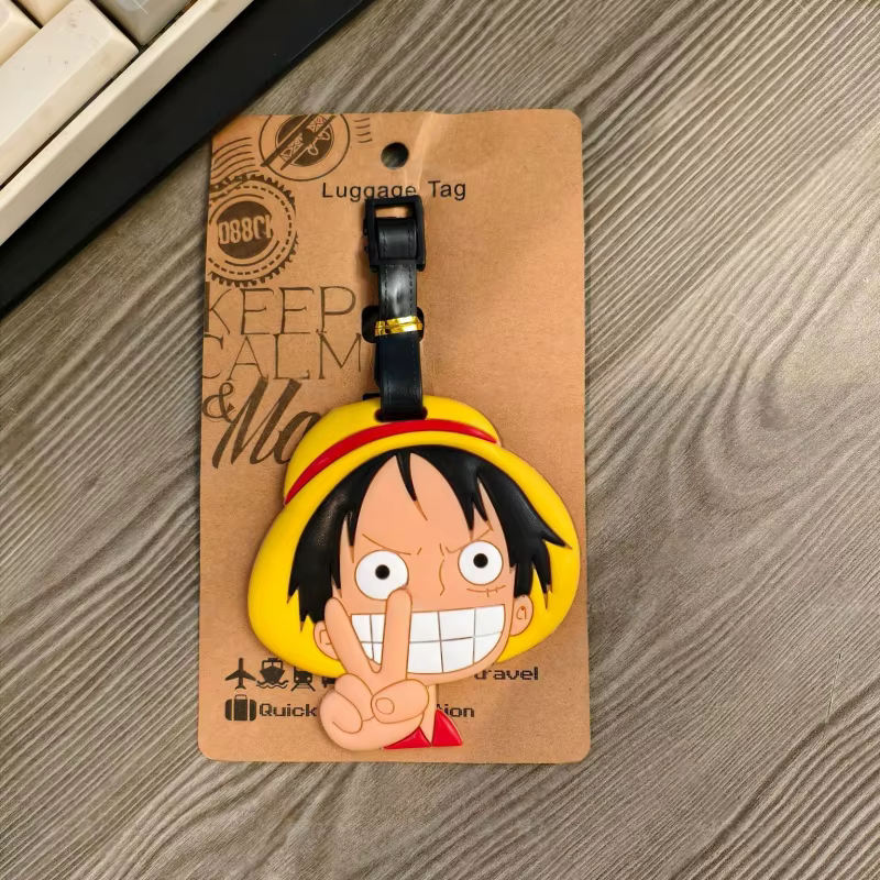 Étiquette de bagage One Piece, accessoire mignon de dessin animé One Piece, Luffy, Chopper, bateau p