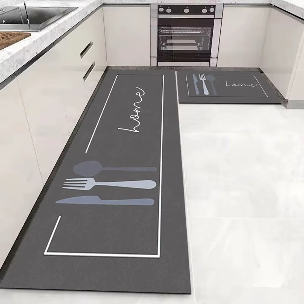 Tapis de sol de cuisine, tapis long pour chambre à coucher, tapis de couloir, tapis doux lavable, ta