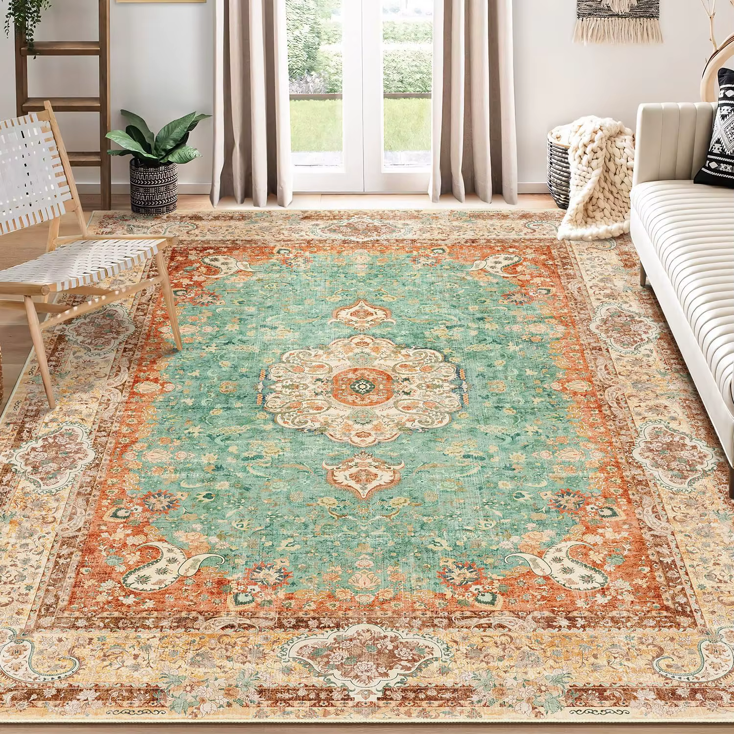 Tapis de décoration florale rose Vintage, élégant, Style bohème, décoration de maison, salon