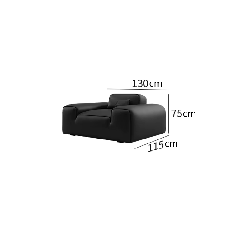 Canapé en cuir minimaliste italien, canapé droit de luxe léger, salon moderne et simple, nuits de to