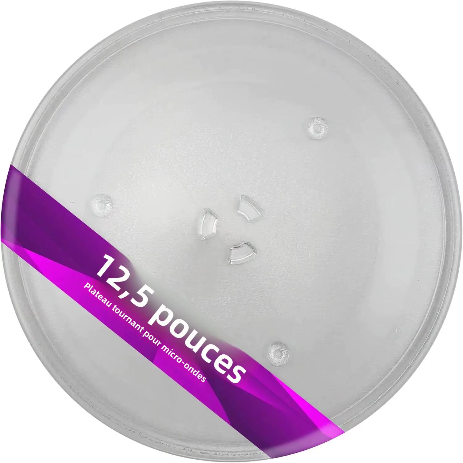 Plaque en verre pour micro-ondes de 12,5 pouces/31,5 cm / Plaque tournante en verre pour micro-ondes