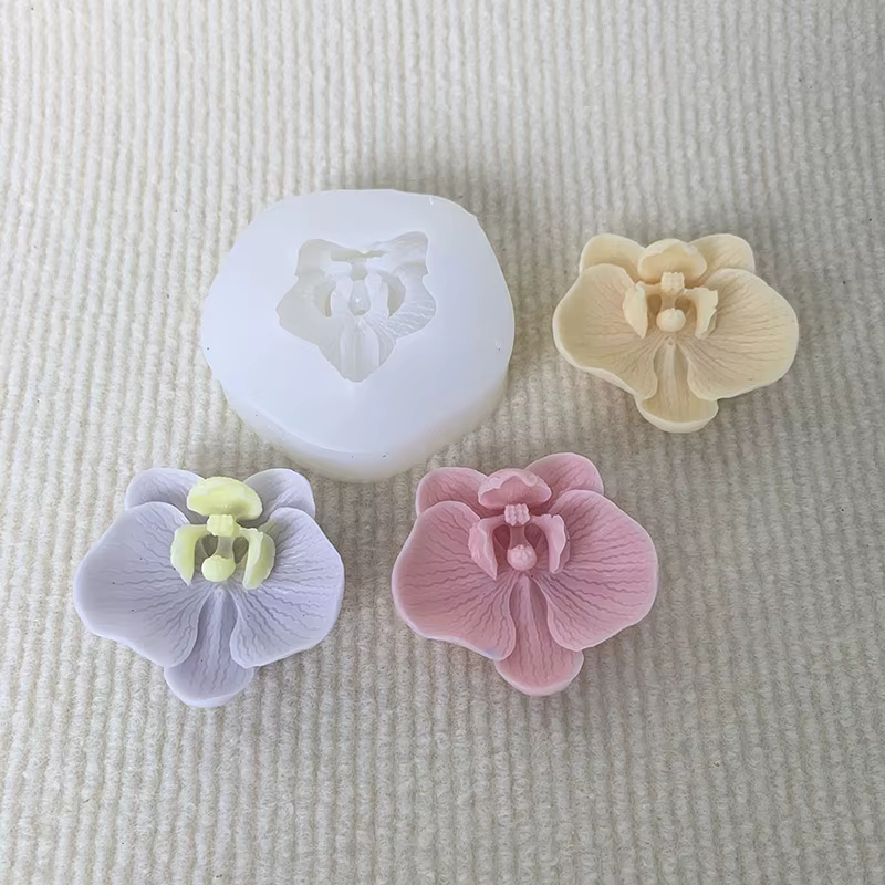 Moule en Silicone orchidée de Simulation 3D, outil de cuisson de cuisine, fleur de Rose Phalaenopsis