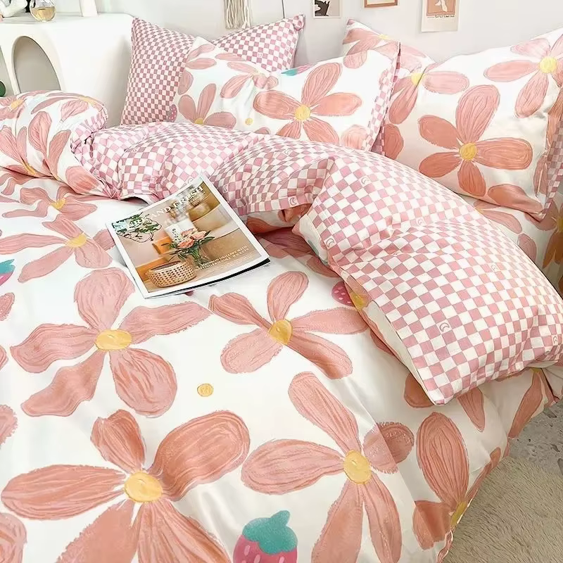 Kawaii – ensemble de literie pour enfants et adultes, drap plat, housse de couette, taie d'oreiller,
