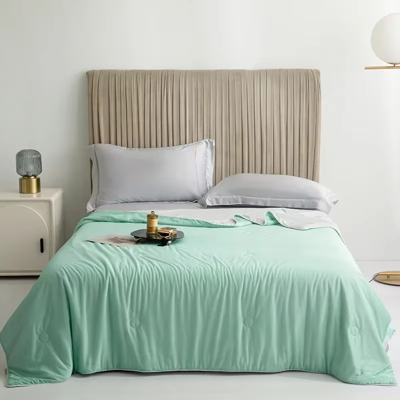 Couette d'été en soie glacée de couleur Pure, couverture rafraîchissante, légère et lisse, taille do
