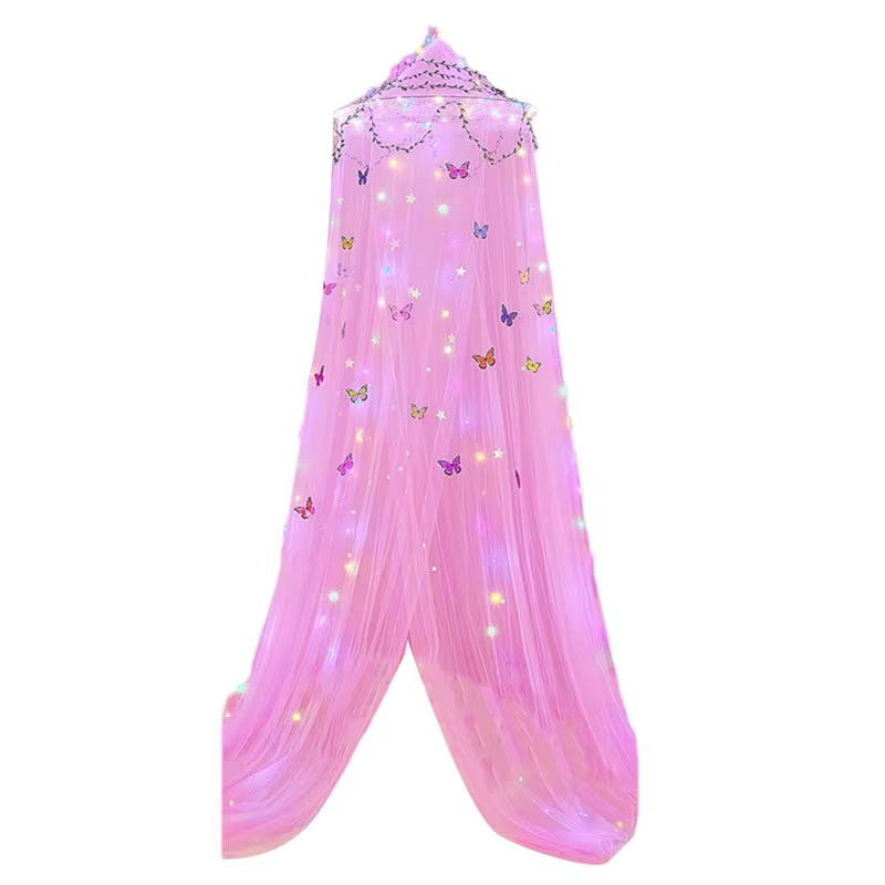 Auvent de lit AA81-lit pour chambre de filles, rideaux avec lumières Led, moustiquaire, bricolage, d