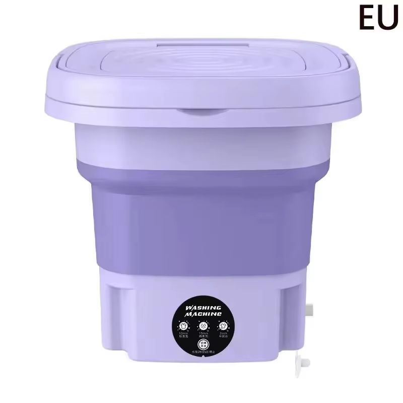 Lave-linge portable pliable 8L, mini laveuse essoreuse pour chaussettes, sous-vêtements, culottes, u
