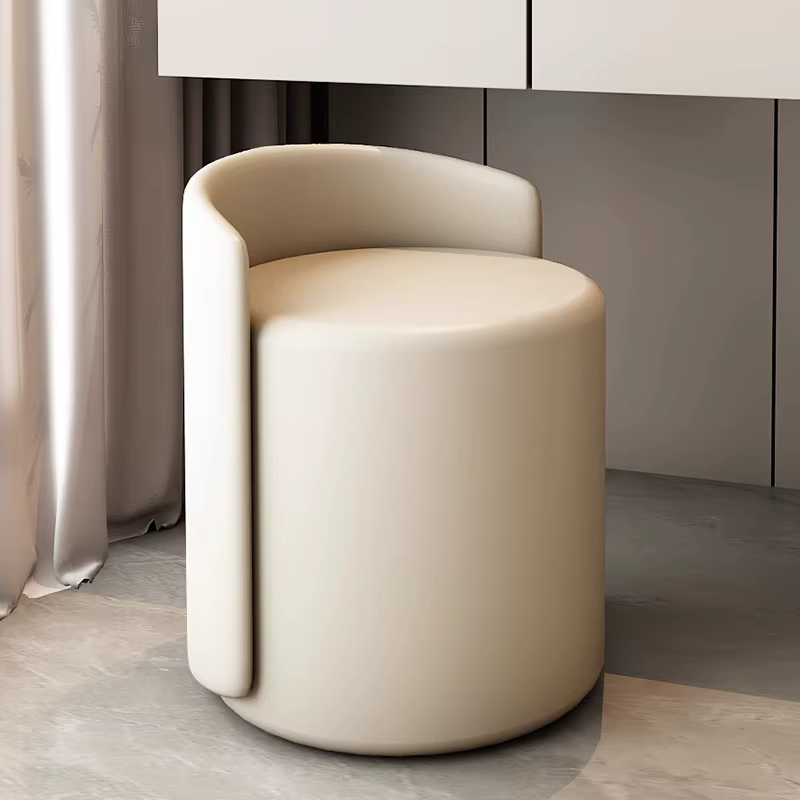 Tabouret de maquillage, tabouret de coiffeuse domestique, tabouret rond bas de salon moderne