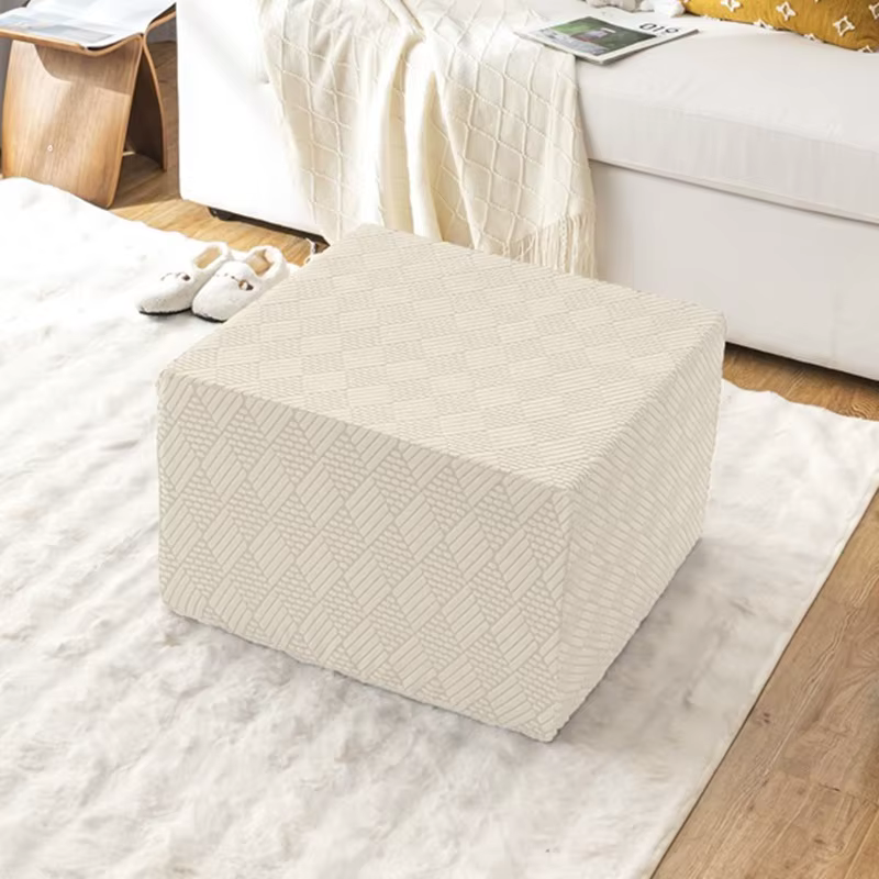 Housses de repose-pieds carrées tout compris, housses de repose-pieds durables, housse de tabouret J