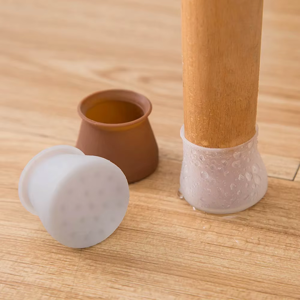 Protège-pieds rond/carré antidérapant en Silicone pour meubles, protection des pieds de Table et de 